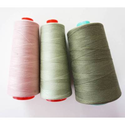Overlock-Nähgarn Nähfaden Stärke 120 Polyester, große Konen 5000meter 8000meter, rosa grün khak