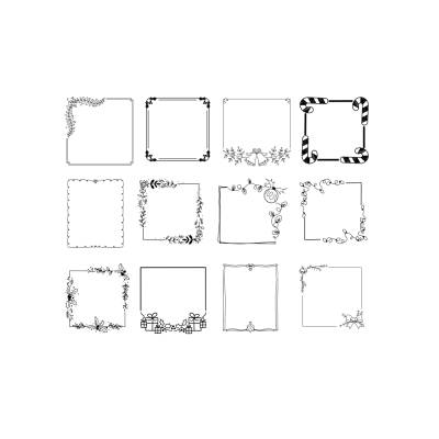 Weihnachtskranz Rahmen Bundle - Plotterdatei - SVG Download Datei - Basteln - DIY - Cricut - Tannenbaum