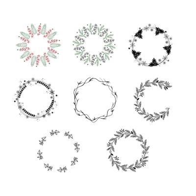 Weihnachtskranz Bundle - Plotterdatei - SVG Download Datei - Basteln - DIY - Cricut - Tannenbaum