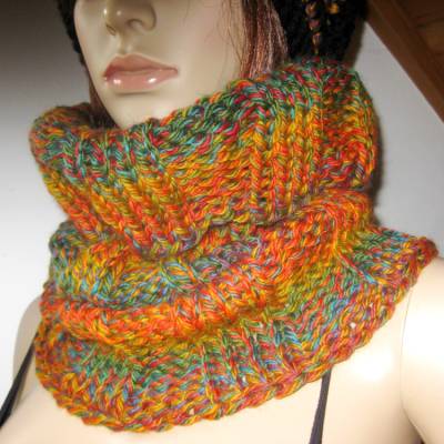 Schlauchschal, gestrickt aus weicher Wolle, Loop, Schal