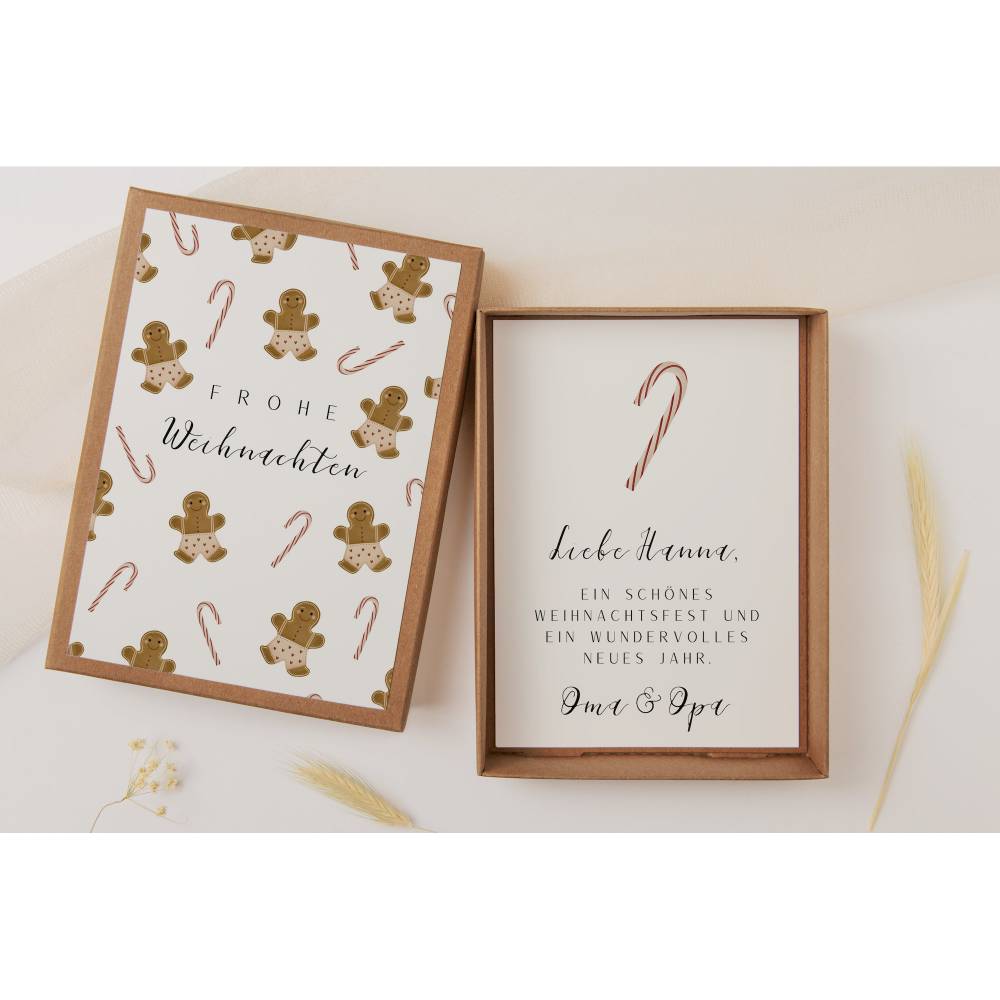 Geschenkschachtel Zuckerstange Geldgeschenk Weihnachten Lebkuchen - Geldgeschenk Weihnachten Weihnachtsgeschenk Geld Ver Bild 6