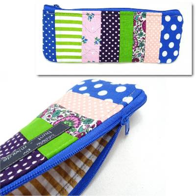 Federmäppchen Patchwork Stil Stifteetui bunt Universaltäschchen Schulanfang Kosmetiktasche, by BuntMixxDESIGN 