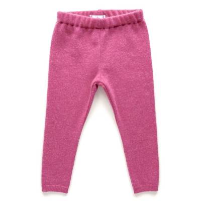 Leggings 100% Kaschmir 86 rosa Upcycling Kaschmirhose für Kinder Longie Strickhose
