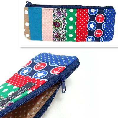 Federmäppchen kunterbunt Patchwork Stil Stifteetui Universaltäschchen Schulanfang Kosmetiktasche, by BuntMixxDESIGN 