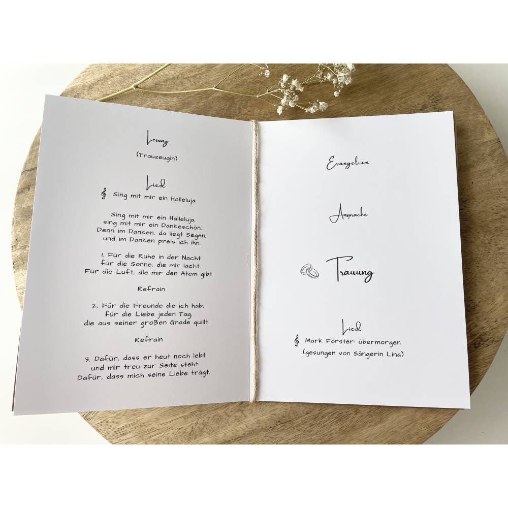 Kirchenheft Trauung Nr. 01 | personalisierbar | Katholischer Gottesdienst | kirchliche Trauung | Hochzeit | Kirche Heft Bild 7