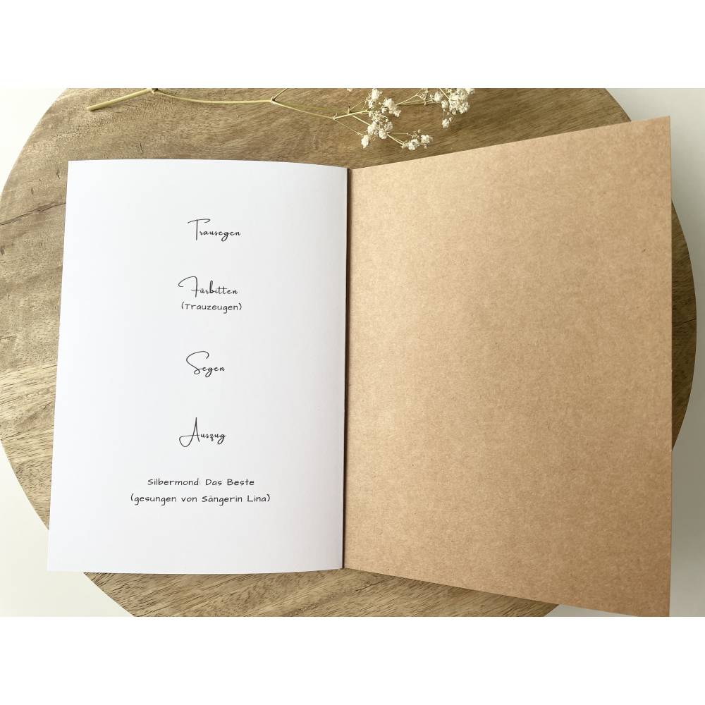 Kirchenheft Trauung Nr. 01 | personalisierbar | Katholischer Gottesdienst | kirchliche Trauung | Hochzeit | Kirche Heft Bild 8