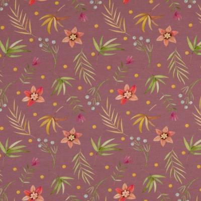 Organic Jersey ♥ Jerseystoff ♥ Blumen ♥ Blumenmuster ♥ Brombeer
