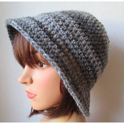 Bucket Hat, Fischerhut mit etwas Glitzer, Häkelhut, stylisch und angesagt