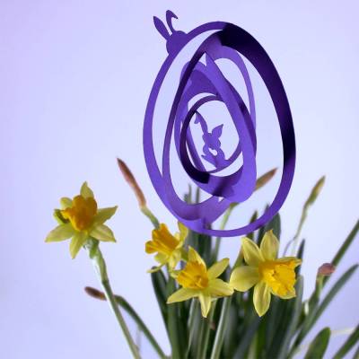 SVG Plotterdatei Osterei aus Papier, Osteranhänger, Ostergeschenk plotten, Osterstecker outdoor, Osterdeko Frohe Ostern