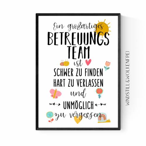 Abschiedsgeschenk Geschenk Mitti Mittagsbetreuung Betreuung Betreuungsteam