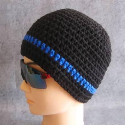 Kurze Mütze, Beanie im Boshi Style, Häkelmütze, Männer-Mütze