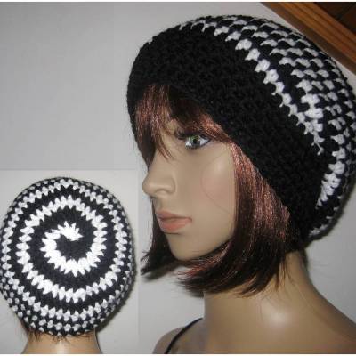 Mütze, Beanie im Spiral-Design, Häkelmütze 
