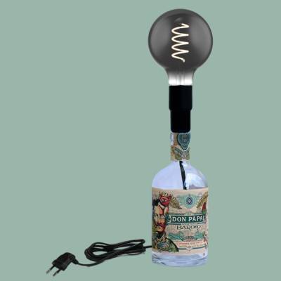 Flaschenlampe, Upcycling Lampe aus Flasche, Vintage Flaschenlicht für Partykeller u. Hausbar