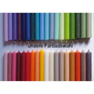 kurze Stabkerzen 10cm lang - 22mm Durchmesser farbig | Geburtstagskerzen
