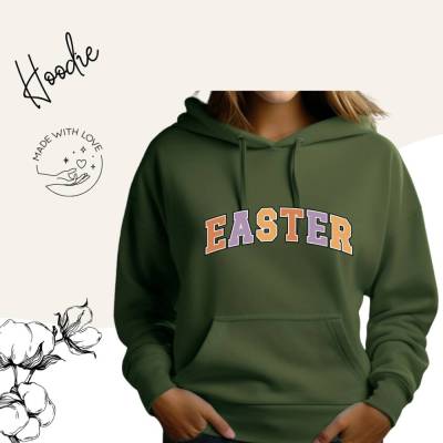 Hoodie Damen- Sweater mit Kängurutasche & einzigartigen Prints ,,Easter''