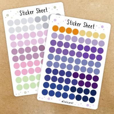 Mini Dot Sticker | Kreise | Aufkleber | Violett & Rosa | Dots | Punkte | Bulletjournal | Journal Sticker