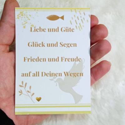 Spruchkarten für Sorgenwürmchen, Kommunion, Firmung, Segen