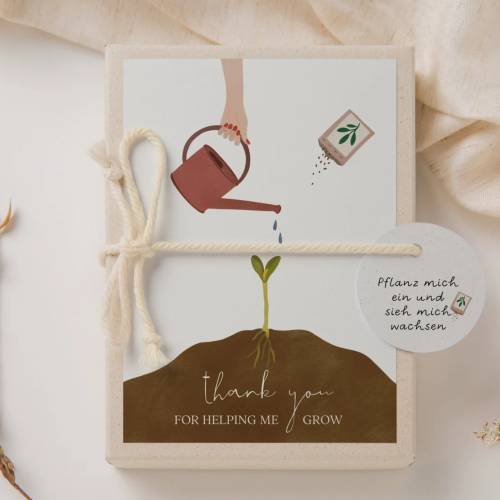 Geschenkschachtel Erzieherin Abschied - Saatpapier - Dankeschön Erzieher personalisiertes Abschiedsgeschenk Kindergarten