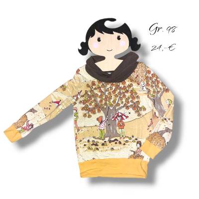 Hoodie mit Kuschelkragen Herbst Gr. 98