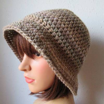 Bucket Hat, Fischerhut mit etwas Glitzer, Häkelhut, stylisch und angesagt