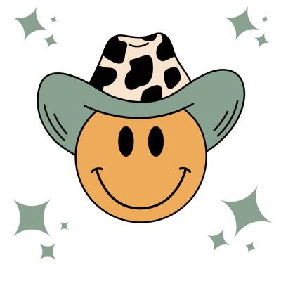 Cowboy Smiley Plotterdatei - SVG Download Datei - Plotterdatei - Basteln - DIY - Cricut