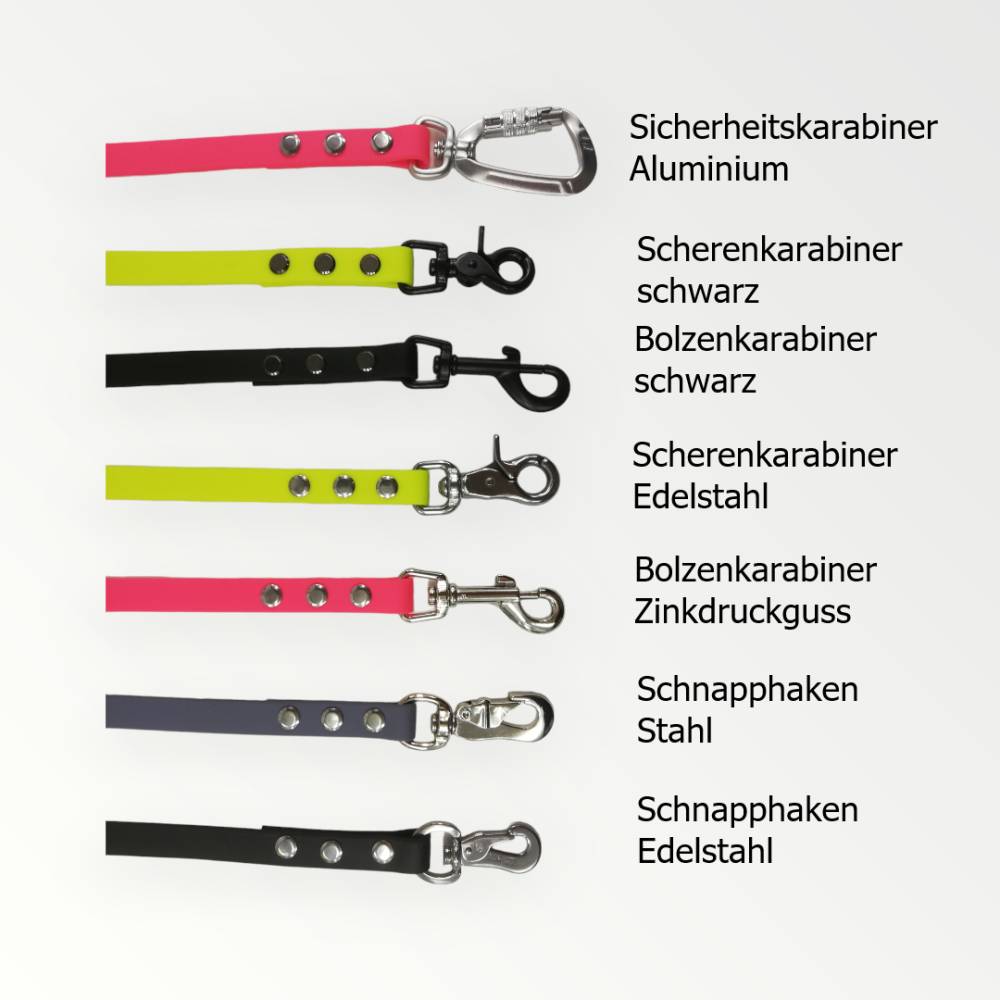 3-fach verstellbare Hundeleine | 16mm | BioThane