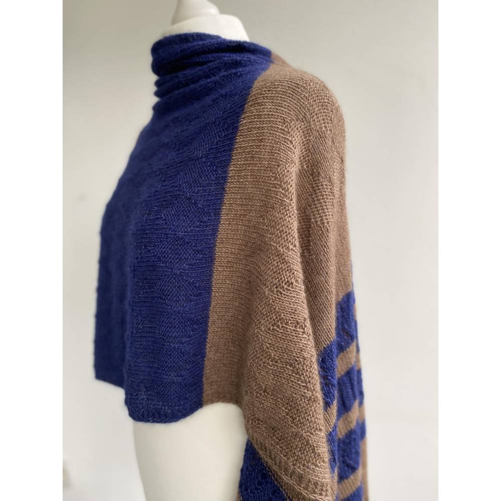 Strickanleitung Lizas Schaltuch Mocha Blues Bild 4