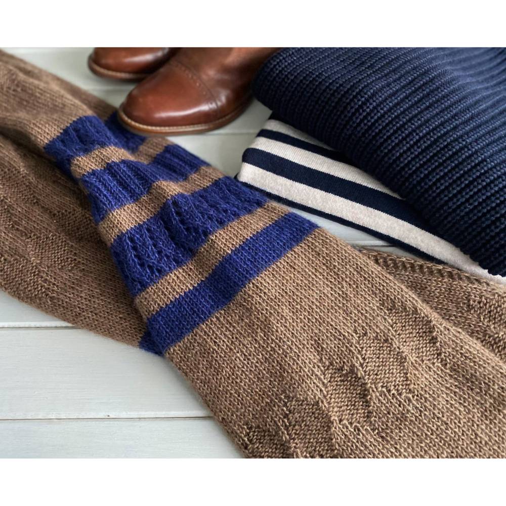 Strickanleitung Lizas Schaltuch Mocha Blues Bild 5