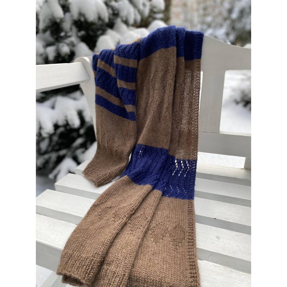 Strickanleitung Lizas Schaltuch Mocha Blues Bild 6