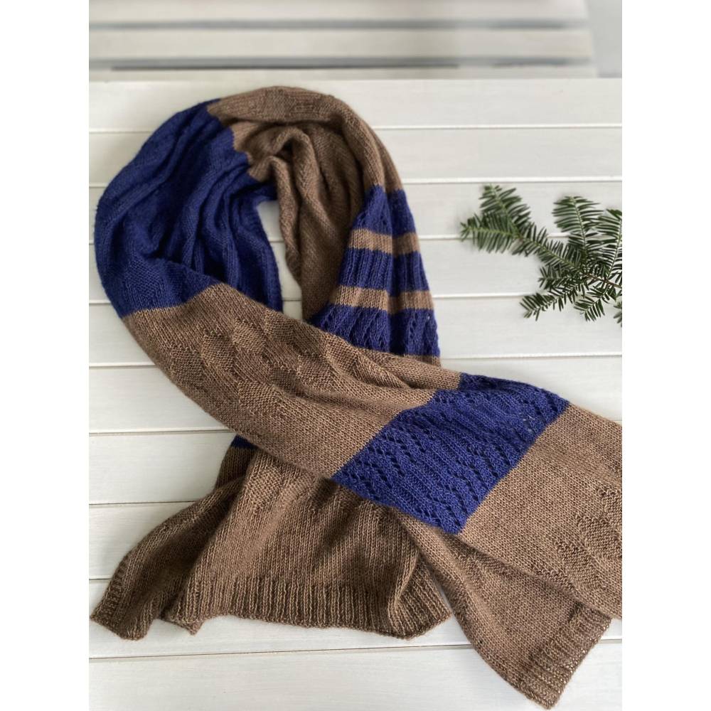 Strickanleitung Lizas Schaltuch Mocha Blues Bild 8