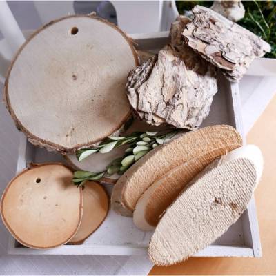 Holzscheiben Holzrinde Baumscheiben Bastelmaterial