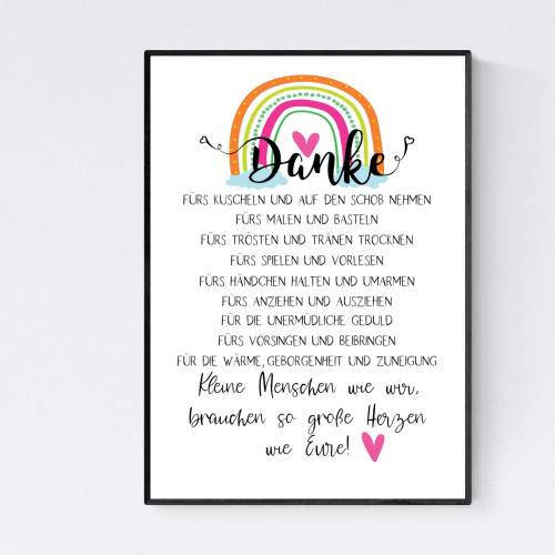 Abschiedsgeschenk Kindergarten Kita Team Krippen Team Erzieherin Geschenk Regenbogen pink