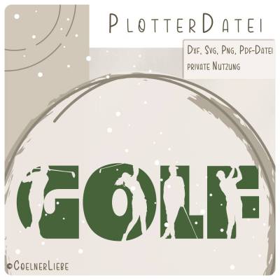 Plotterdatei Golf – Kreatives Golf Design für DIY-Projekte & Geschenke