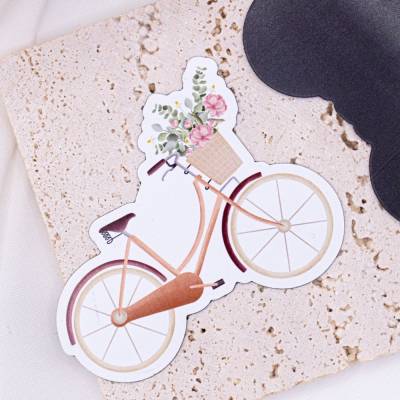 Magnet Fahrrad Blumen im Korb Geschenk Freundin - Geschenk Fahrrad Blumen Kühlschrankmagnet Deko - Verpackung Geschenk F