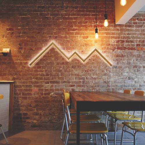 Alblicht 170 Bergliebe Wandlampe | Eiche Holz  | modernes Design | Wandleuchte Holzlampe | Berge Bergkette