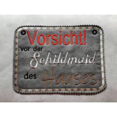    DreamEmbroid "Warnung Schildmaid" - ITH digitale Stickdatei in versch. Versionen