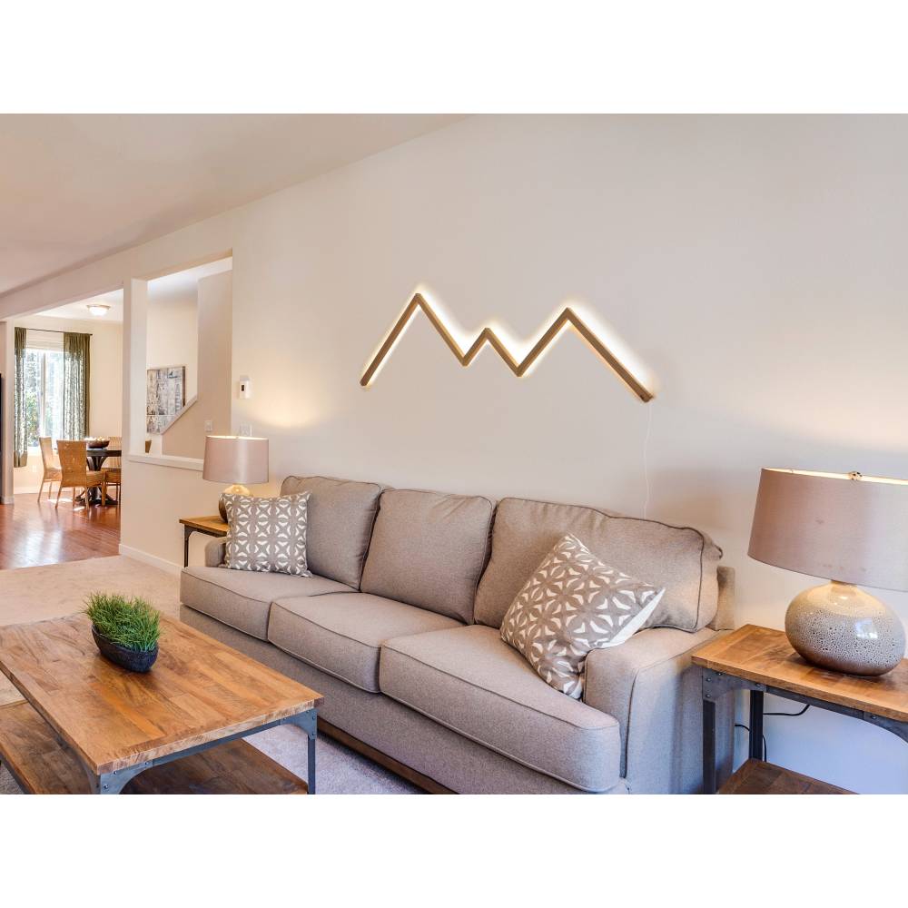 Alblicht 100 | Berge Wandleuchte | Eiche Holz | Wandlampe LED | Wandbild Wanddeko | modern Design