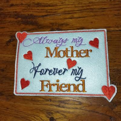 DreamEmbroid "Always my mother" - ITH digitale Stickdatei, 3 verschiedene Größen