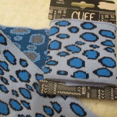Fertigbündchen Cuff Bubble hellblau (1Stück/5,-€)