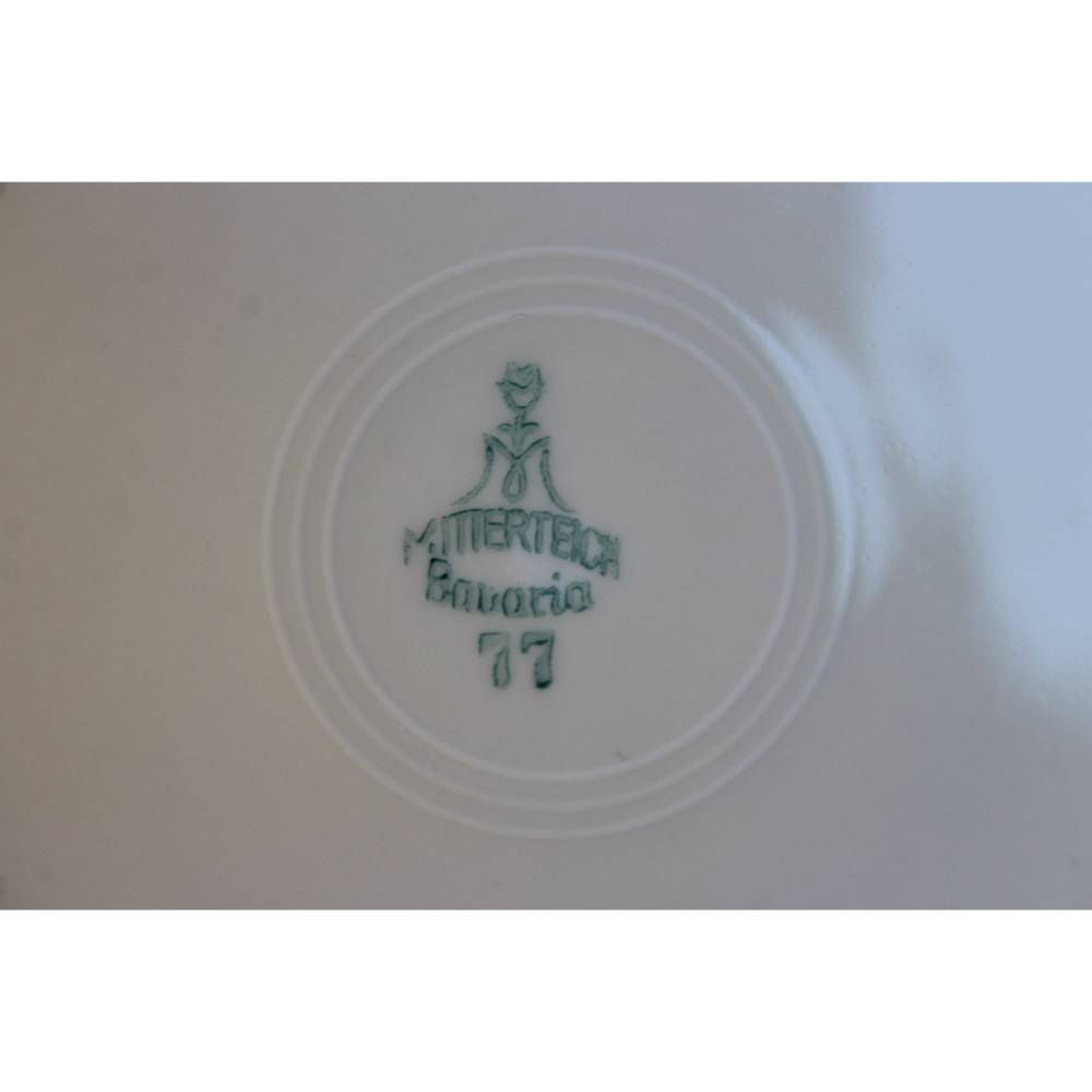 1 von 6 Kaffeegedeck Sammeltasse Teegedeck florales Dekor Mitterteich Bavaria Porzellan 50er Jahre West Germany
