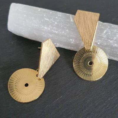 Statement Ohrringe/ vergoldete Edelstahl Ohrringe/ geometrische Ohrstecker als Limitierte Auflage