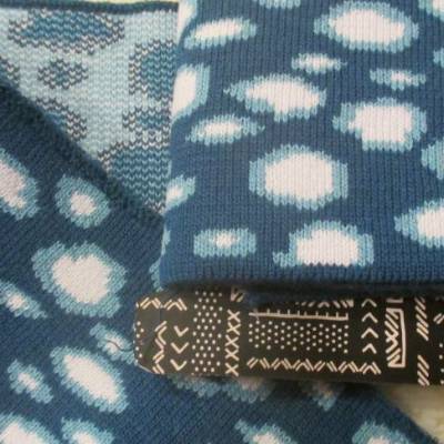Fertigbündchen Cuff Jacquard Bubble - Petrol (1Stück/5,-€)