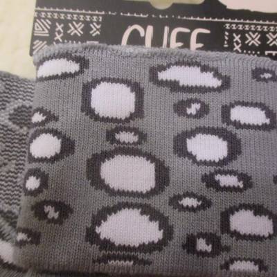 Fertigbündchen Cuff Jacquard Bubble - Grau (1Stück/5,-€)