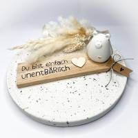 Geschenkset "Du bist einfach unentBÄRlich" | Dekoration aus Raysin & Holz