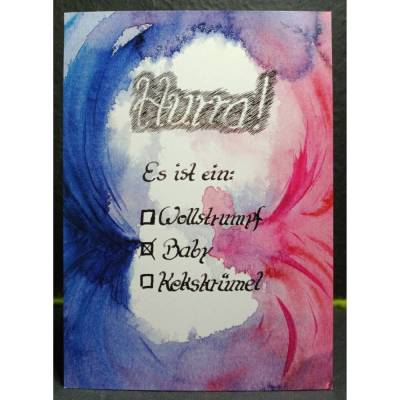Postkarte A6 "Hurra! Es ist ein Baby"