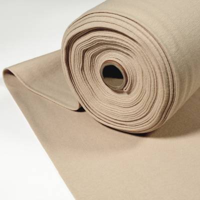Bündchen Feinripp Strickbündchen Stoff beige Uni 