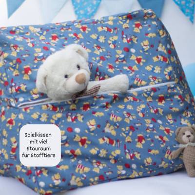 Sitzkissen für Kinder, Sitzsack, Spielzeug Aufbewahrung, Kinderzimmer Organisation, Teddybären-Stauraum
