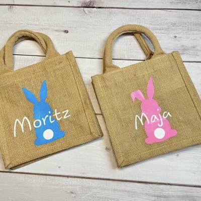 Ostertasche aus Jute personalisiert