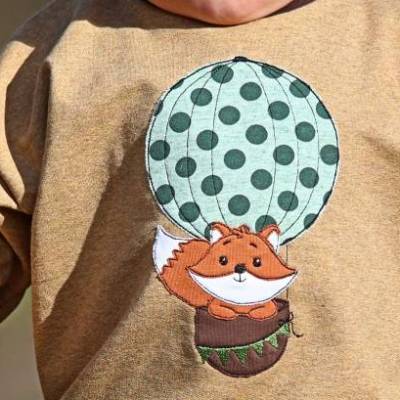 Stickdatei Doodle Fuchs im Ballon