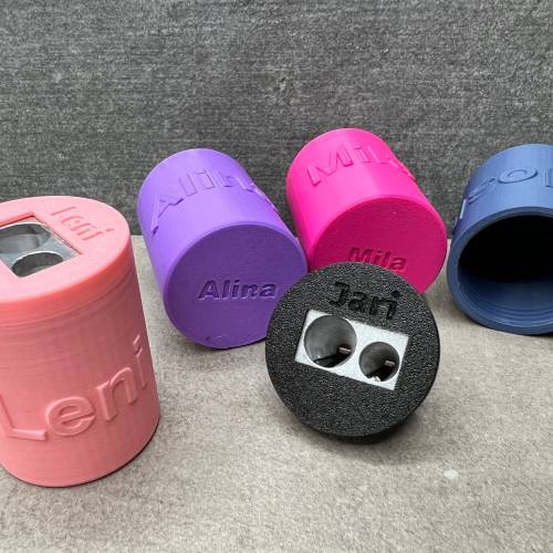 Personalisierter Anspitzer, Anspitzerdose,Geschenkidee,Geburtstag,Schule,personalisiertes Geschenk,fürs Kind,für Sie,für